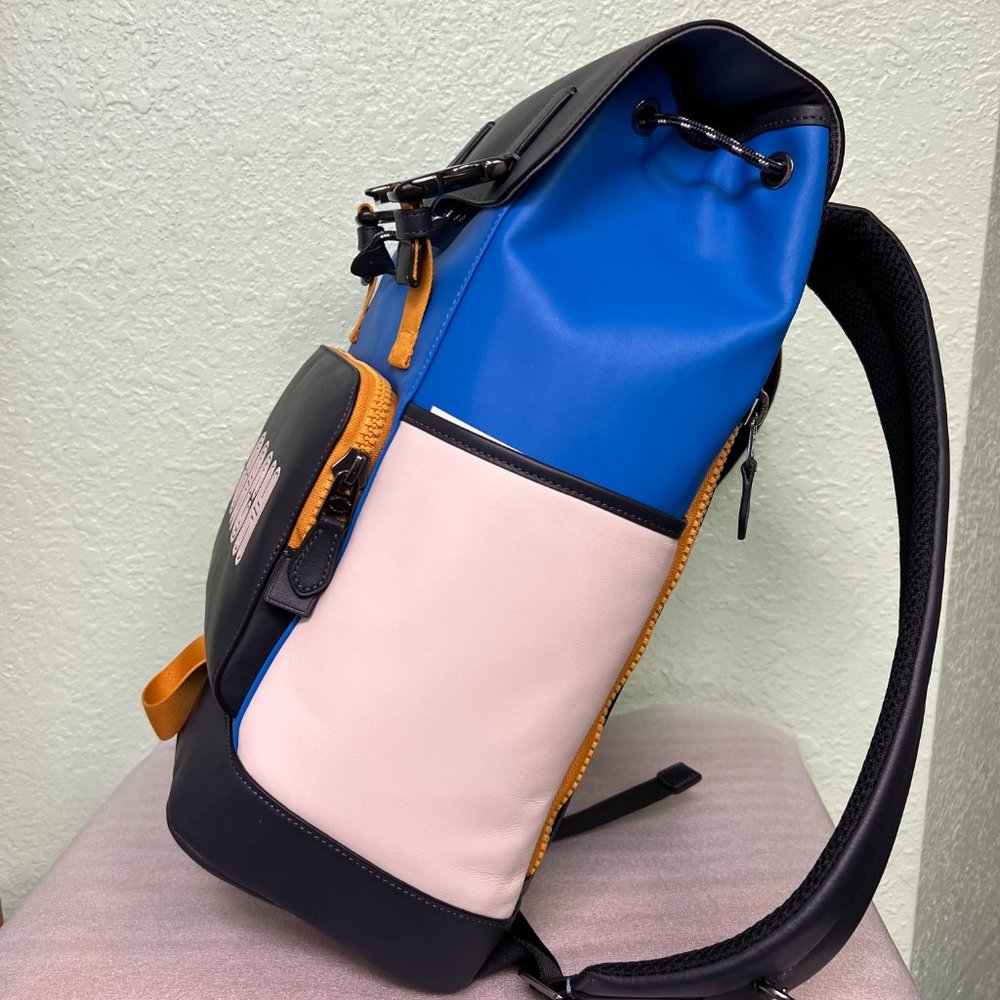 coach Track Backpack In Colorblock With Coach patch c9959 - Picture 2 of 8